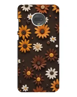 Чехол для Motorola MOTO G7 Plus с картинкой «Узор из маленьких подсолнухов»
