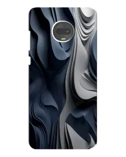 Чехол для Motorola MOTO G7 Plus с картинкой «Объемные синие складки» Чехол для Motorola MOTO G7 Plus с картинкой «Объемные синие складки»