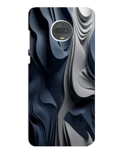 Чехол для Motorola MOTO G7 Plus с картинкой «Объемные синие складки» Чехол для Motorola MOTO G7 Plus с картинкой «Объемные синие складки»