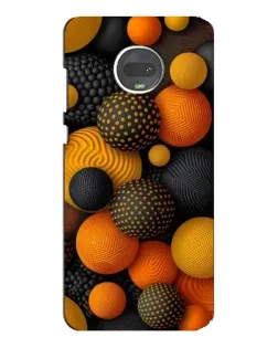 Чехол для Motorola MOTO G7 Plus с картинкой «Объемные оранжевые сферы»