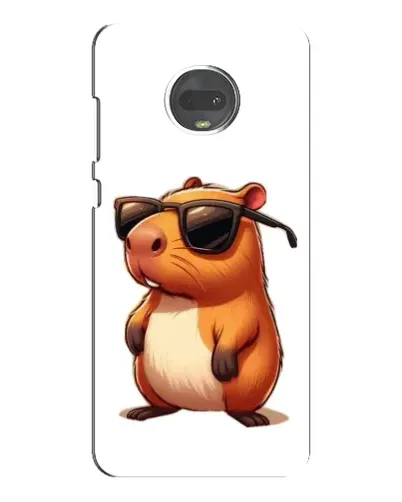 Чехол для Motorola MOTO G7 Plus с картинкой «Капибара в очках»