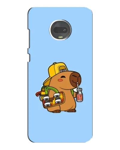 Чехол для Motorola MOTO G7 Plus с картинкой «Капибара на скейте»
