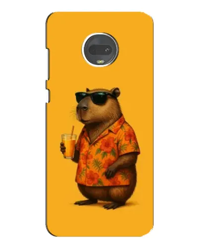 Чехол для Motorola MOTO G7 Plus с картинкой «Капибара на отдыхе»
