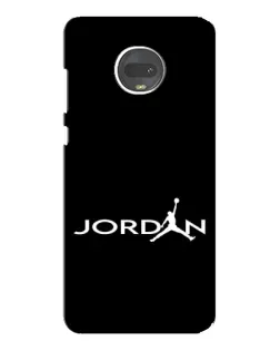 Чехол для Motorola MOTO G7 с картинкой «Jordan White Logo»