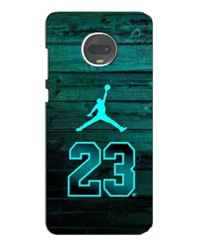 Чехол для Motorola MOTO G7 с картинкой «Jordan Cyan 23»