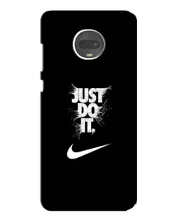 Чехол для Motorola MOTO G7 с картинкой «Текстовый принт Nike»