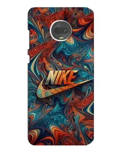 Чехол для Motorola MOTO G7 с картинкой «Nike в абстракции»