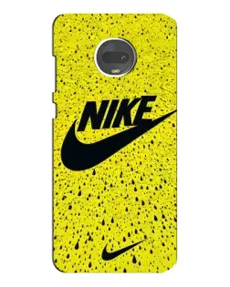 Чехол для Motorola MOTO G7 с картинкой «Желтый текстурный Nike»