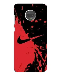 Чехол для Motorola MOTO G7 с картинкой «Красные брызги Nike»