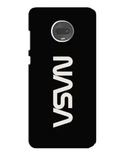 Чехол для Motorola MOTO G7 с картинкой «NASA — вертикальный логотип»