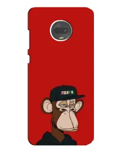 Чехол для Motorola MOTO G7 с картинкой «Bored Ape — красный фон» Чехол для Motorola MOTO G7 с картинкой «Bored Ape — красный фон»