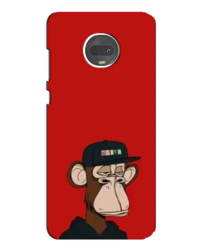 Чехол для Motorola MOTO G7 с картинкой «Bored Ape — красный фон» Чехол для Motorola MOTO G7 с картинкой «Bored Ape — красный фон»