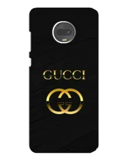 Чехол для Motorola MOTO G7 с картинкой «Золотой логотип Gucci»
