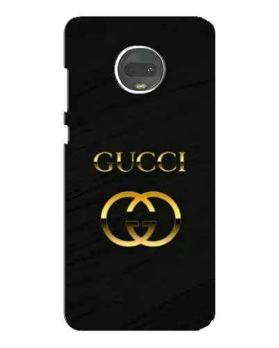 Чехол для Motorola MOTO G7 с картинкой «Золотой логотип Gucci»