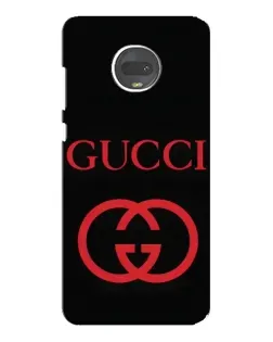 Чехол для Motorola MOTO G7 с картинкой «Gucci — красный логотип»