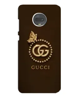 Чехол для Motorola MOTO G7 с картинкой «Gucci — золотая бабочка»