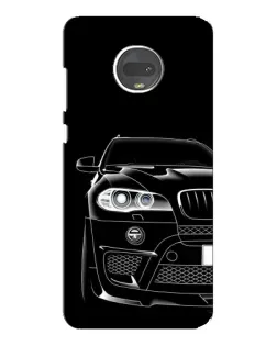 Чехол для Motorola MOTO G7 с картинкой «Темный силуэт BMW»