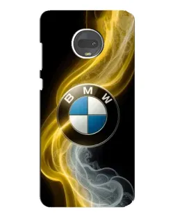 Чехол для Motorola MOTO G7 с картинкой «Золотистый дым BMW»