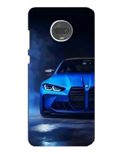 Чехол для Motorola MOTO G7 с картинкой «Голубая BMW M4»