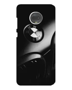 Чехол для Motorola MOTO G7 с картинкой «Эмблема BMW — макро»