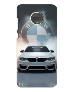 Чехол для Motorola MOTO G7 с картинкой «BMW в белом дыму»