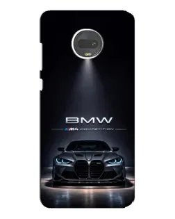 Чехол для Motorola MOTO G7 с картинкой «BMW сквозь ночной город»