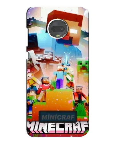 Чехол для Motorola MOTO G7 с картинкой «Minecraft герои игры»