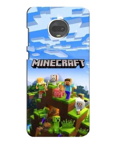 Чехол для Motorola MOTO G7 с картинкой «Minecraft классический мир»