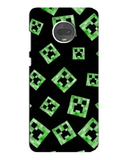 Чехол для Motorola MOTO G7 с картинкой «Паттерн с криперами»