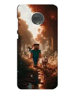 Чехол для Motorola MOTO G7 с картинкой «Стив в лесу»