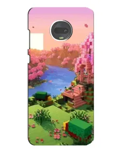 Чехол для Motorola MOTO G7 с картинкой «Розовое дерево Minecraft»