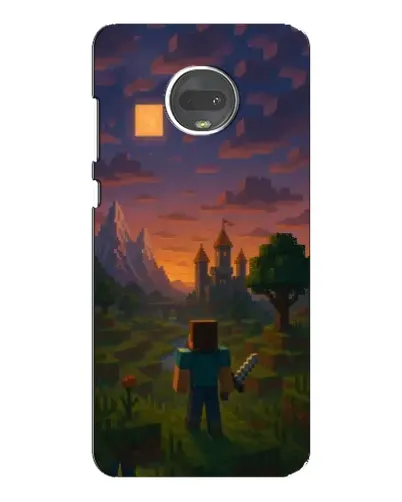 Чехол для Motorola MOTO G7 с картинкой «Стив у башни»