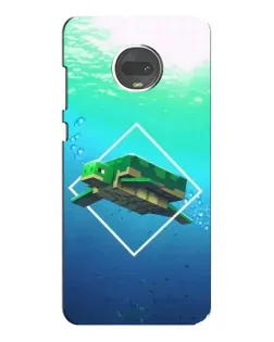 Чехол для Motorola MOTO G7 с картинкой «Черепаха Minecraft»