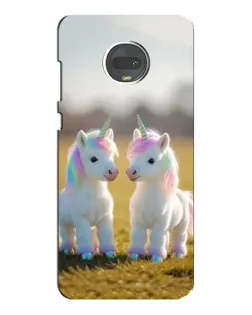 Чехол для Motorola MOTO G7 с картинкой «Пара единорогов»