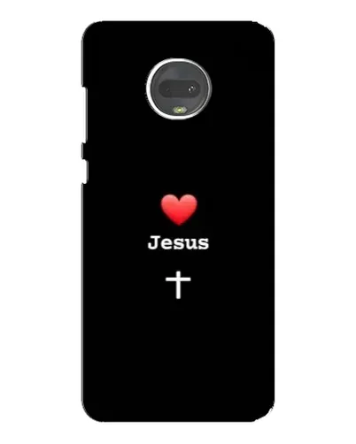 Чехол для Motorola MOTO G7 с картинкой «Сердце - Jesus»
