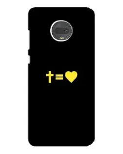 Чехол для Motorola MOTO G7 с картинкой «Сердце и Крест»
