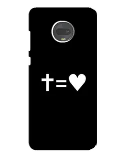 Чехол для Motorola MOTO G7 с картинкой «Крест и Сердце»