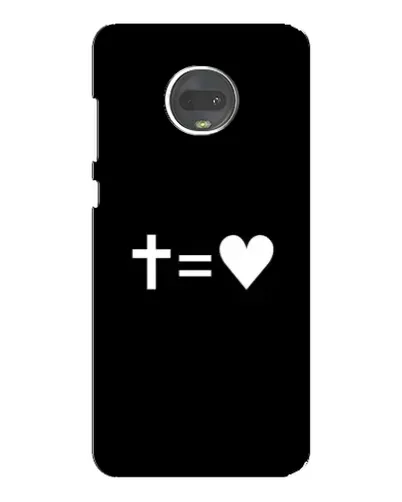 Чехол для Motorola MOTO G7 с картинкой «Крест и Сердце»