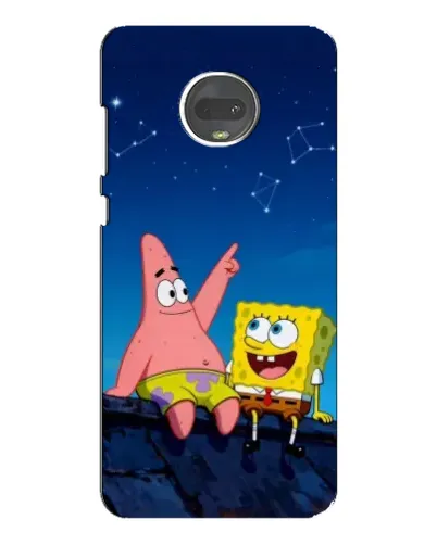Чехол для Motorola MOTO G7 с картинкой «Губка Боб и Патрик ночью» Чехол для Motorola MOTO G7 с картинкой «Губка Боб и Патрик ночью»