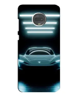 Чехол для Motorola MOTO G7 с картинкой «Tesla в неоне» Чехол для Motorola MOTO G7 с картинкой «Tesla в неоне»