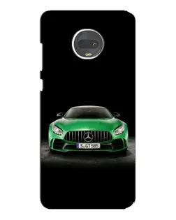 Чехол для Motorola MOTO G7 с картинкой «Mercedes — неоновый лого»