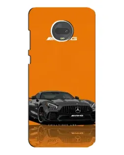 Чехол для Motorola MOTO G7 с картинкой «Оранжевый Mercedes AMG»