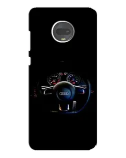 Чехол для Motorola MOTO G7 с картинкой «Салон Audi — руль»