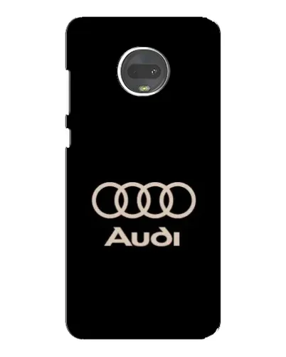 Чехол для Motorola MOTO G7 с картинкой «Audi — золотой логотип»