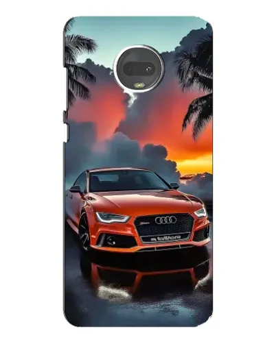 Чехол для Motorola MOTO G7 с картинкой «Audi — закат»