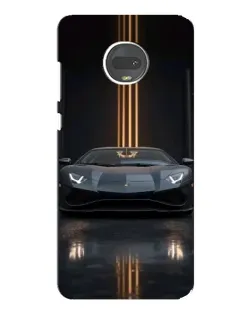 Чехол для Motorola MOTO G7 с картинкой «Lamborghini золотые линии»
