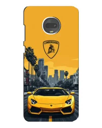 Чехол для Motorola MOTO G7 с картинкой «Желтый Lamborghini город» Чехол для Motorola MOTO G7 с картинкой «Желтый Lamborghini город»