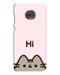 Чехол для Motorola MOTO G7 с картинкой «Пушин говорит Hi»