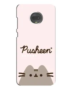 Чехол для Motorola MOTO G7 с картинкой «Pusheen логотип»