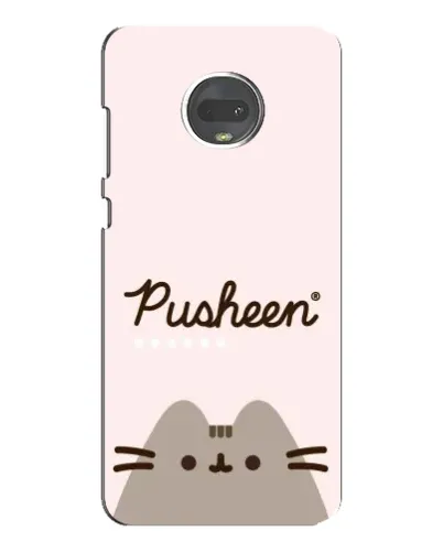 Чехол для Motorola MOTO G7 с картинкой «Pusheen логотип»